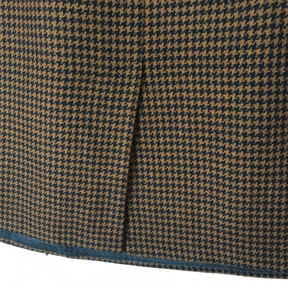 Jones New York Vintage Wool Houndstooth Pleated Pencil Skirt w/Pockets Size 16